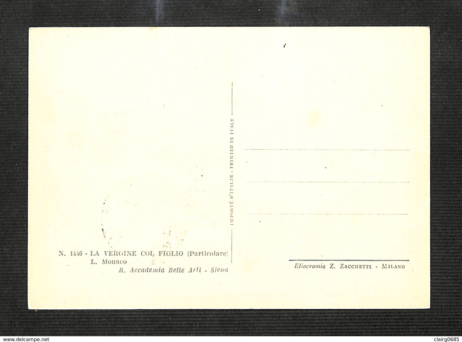 CONGO BELGE - BELGISCH CONGO - Carte MAXIMUM 1959 - LA VERGINE COL FIGLIO - RARE - Sonstige & Ohne Zuordnung