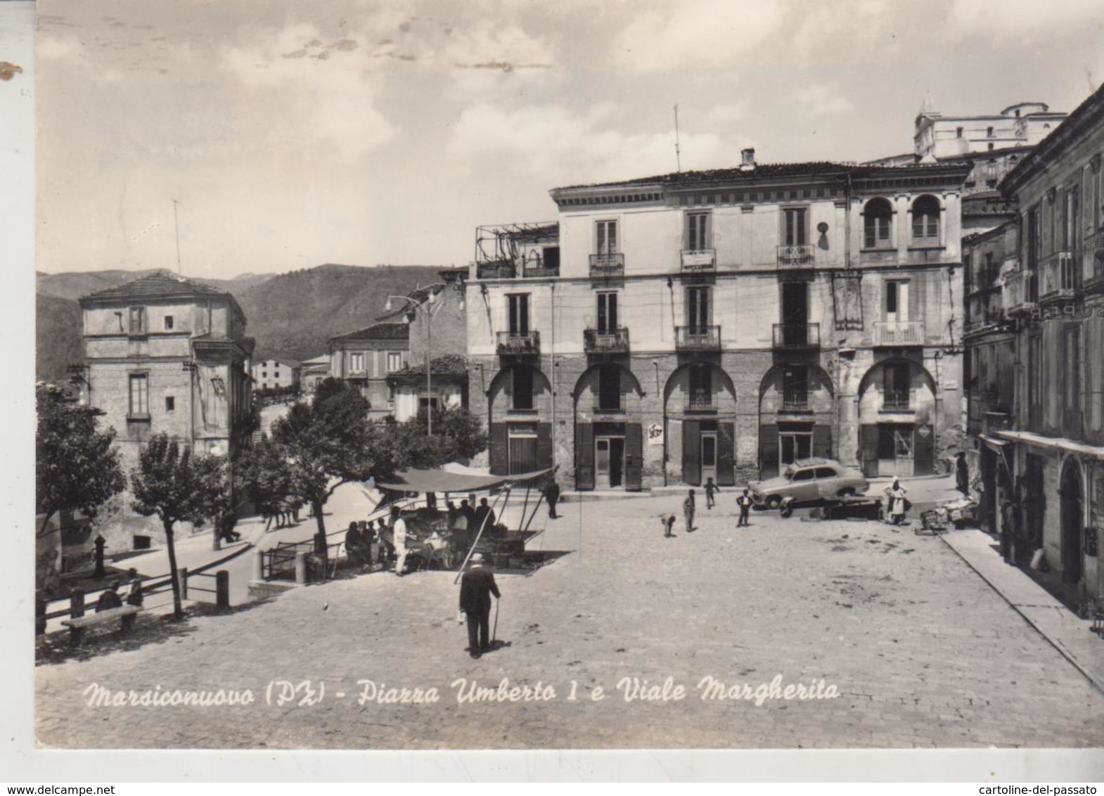 POTENZA  MARSICO NUOVO  PIAZZA UMBERTO I E VIALE REGINA MARGHERITA - Potenza