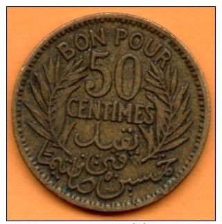 R13/  TUNISIE / TUNISA  50 CENTS 1921 - Tunisie