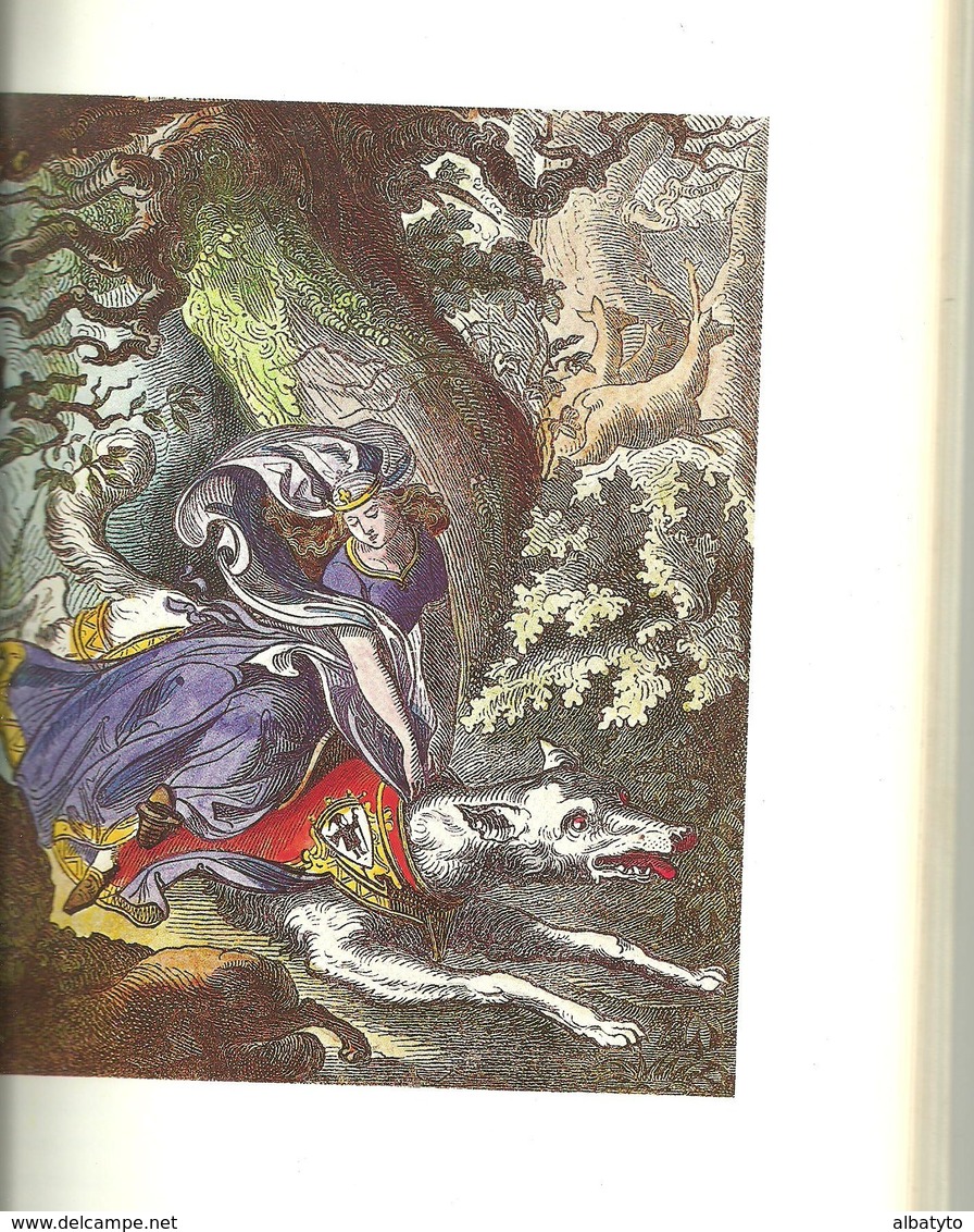 Gravure La Femme Du Loup Gris  Breton Légende Bretonne Bretagne  Au Verso Sorcière Sorcellerie - Altri & Non Classificati