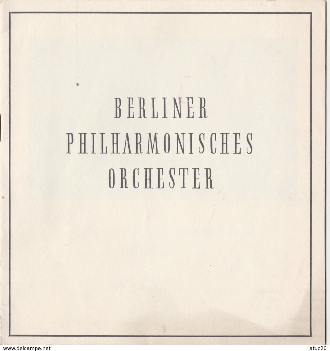 Programm 1954 Berliner Philharmonisches Orchester Zum Gedenken Wilhelm Furtwängler - Programs