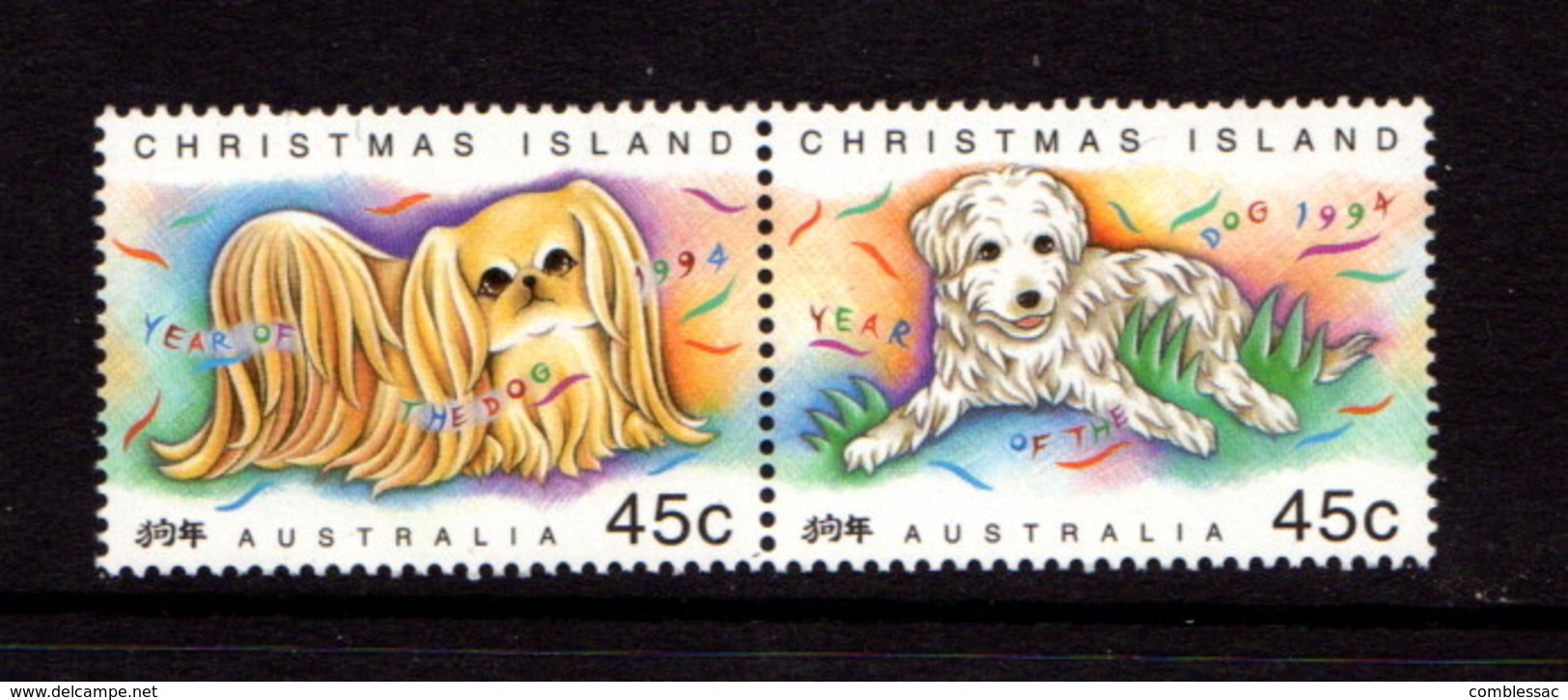 CHRISTMAS  ISLAND   1994    Chinese  New  Year    Pair    MNH - Christmas Island