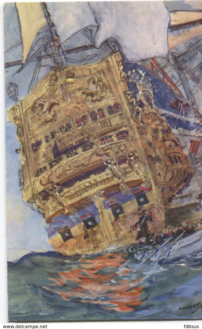 Soleil Royal - Epoque Louis XIV - Aquarelle De A. Sebille - Ed. Draeger - Bateau  Ship  Schip - Histoire