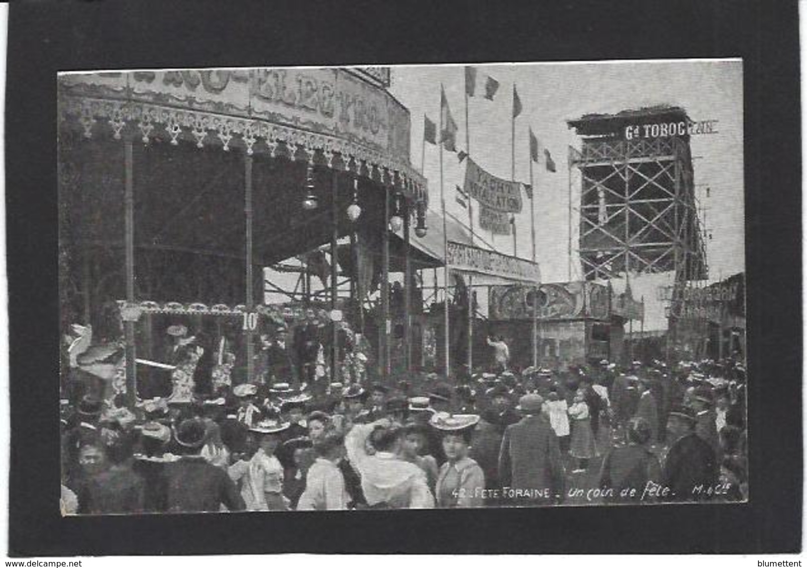 CPA Paris 75 Fête Foraine Non Circulé Publicité Cherbourg Voir Scan Du Dos Manège - Petits Métiers à Paris