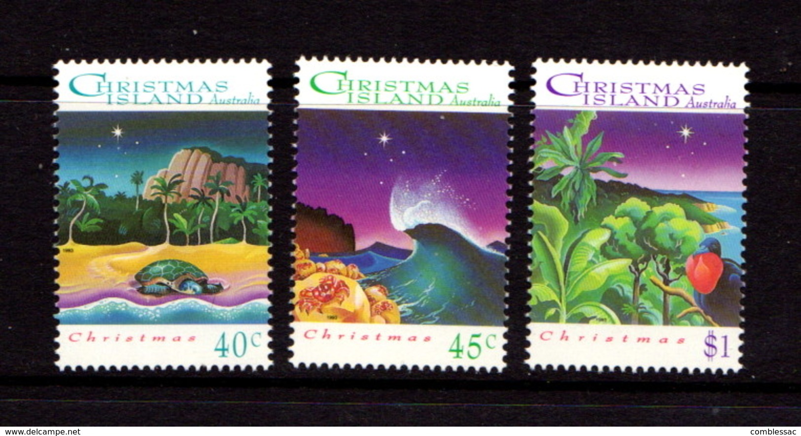 CHRISTMAS  ISLAND   1993    Christmas    Set  Of  3    MNH - Christmas Island