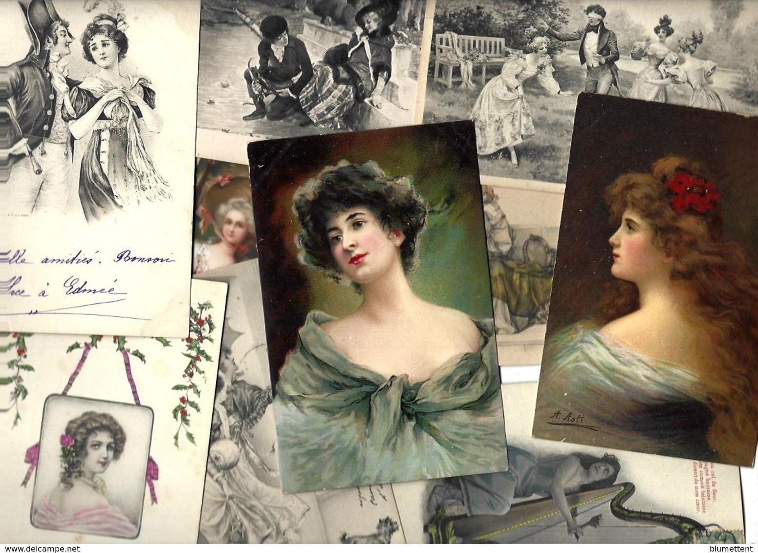 Lot 1947 De 10 CPA Illustrateurs Fantaisies Femmes Girl Women Déstockage Pour Revendeurs Ou Collectionneurs - 5 - 99 Karten