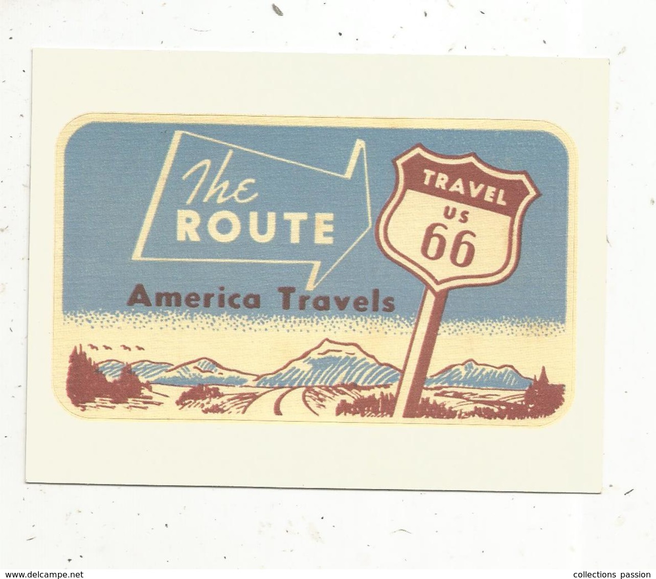 Autocollant , Sticker , THE ROUTE 66 ,travel Us ,  America Travels - Adesivi