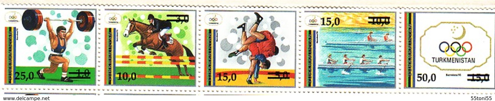 TURKMENISTAN  Sport -   OLYMPIC GAMES 1992   5 V.-MNH - Altri & Non Classificati