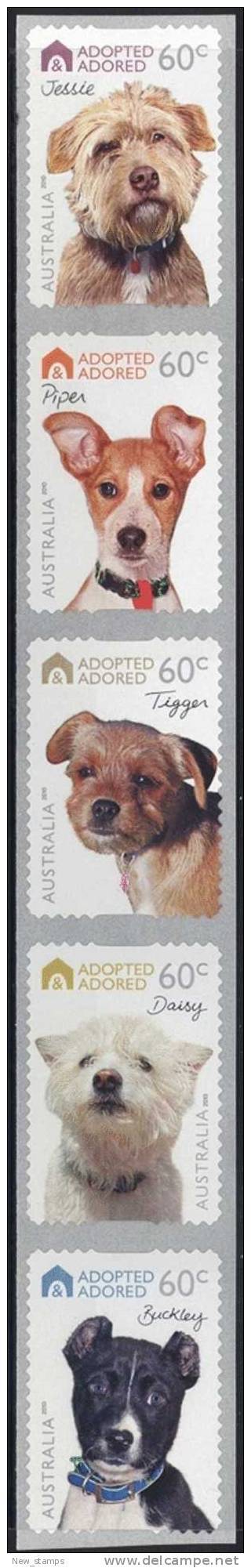 Australia 2010 Dogs 5v SA MNH - Mint Stamps