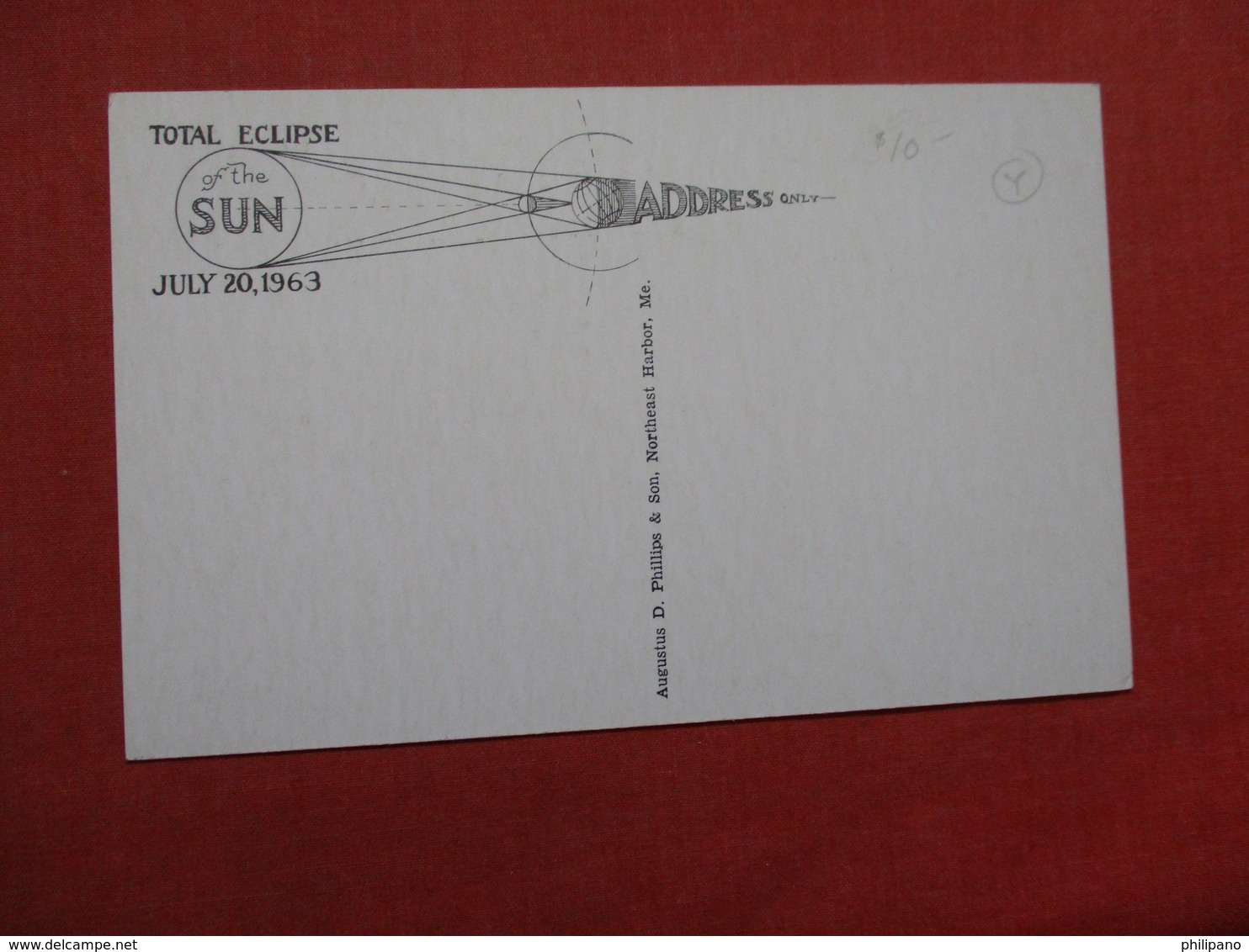 Map Showing Pathway Of Total Solar Eclipse  July 20  1963     Ref 3529 - Astronomy