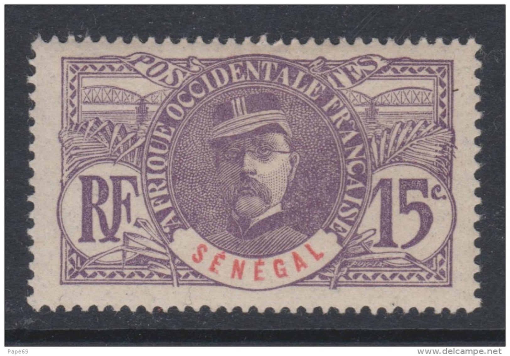 Sénégal  N° 35 X Partie De Série Général Faidherbe : 15 C. Violet Trace De Charnière Sinon TB - Nuovi