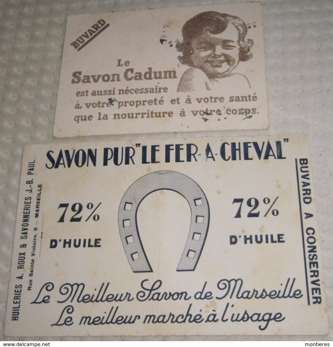 Buvard 21.8 X 13.3 Savon Pur LE FER A CHEVAL Huileries A. ROUX & Savonneries J.-B. PAUL à Marseille - Parfums & Beauté