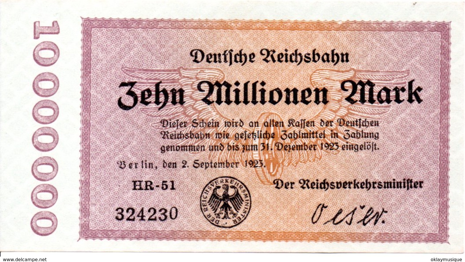 10 Million Mark 1923 Neuf - 10 Miljoen Mark