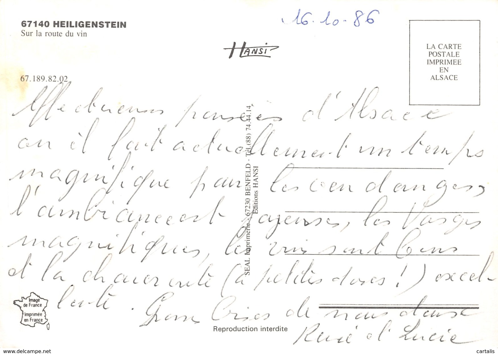 67-HEILIGENSTEIN-N°C-3659-C/0157 - Autres & Non Classés