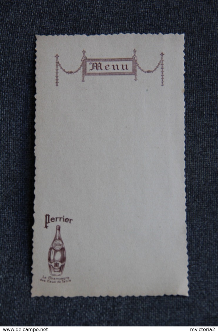 MENU Vierge - PERRIER - Menus