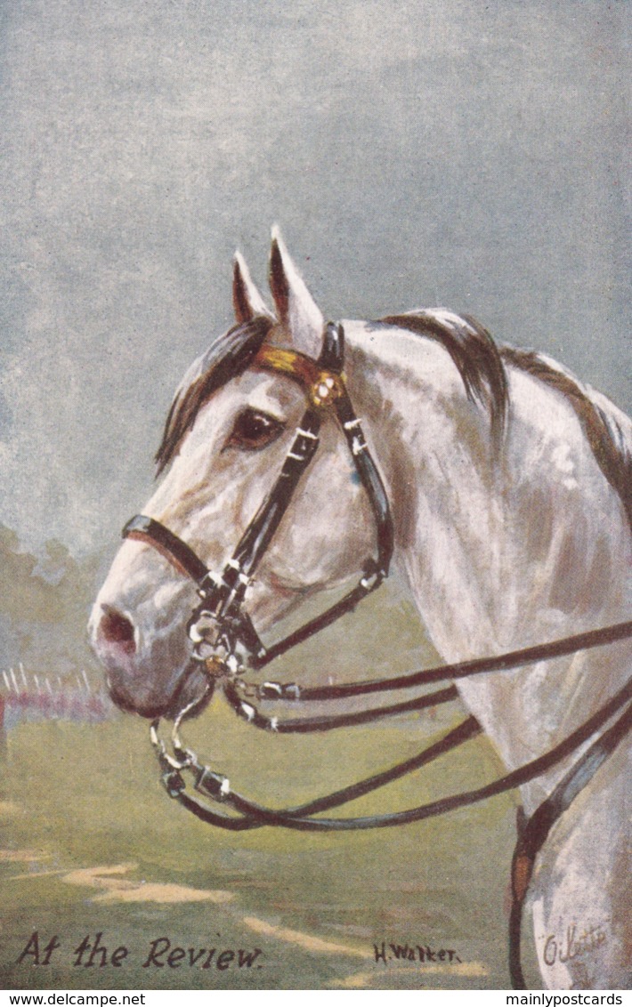 AS73 Animals - Horses - At The Review By H. Walker - Tuck Oilette - Caballos