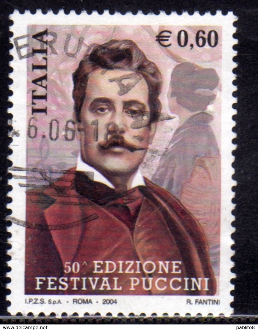 ITALIA REPUBBLICA ITALY REPUBLIC 2004 FESTIVAL PUCCINI MADAME BUTTERFLY € 0,60 USATO USED OBLITERE' - 2001-10: Usati