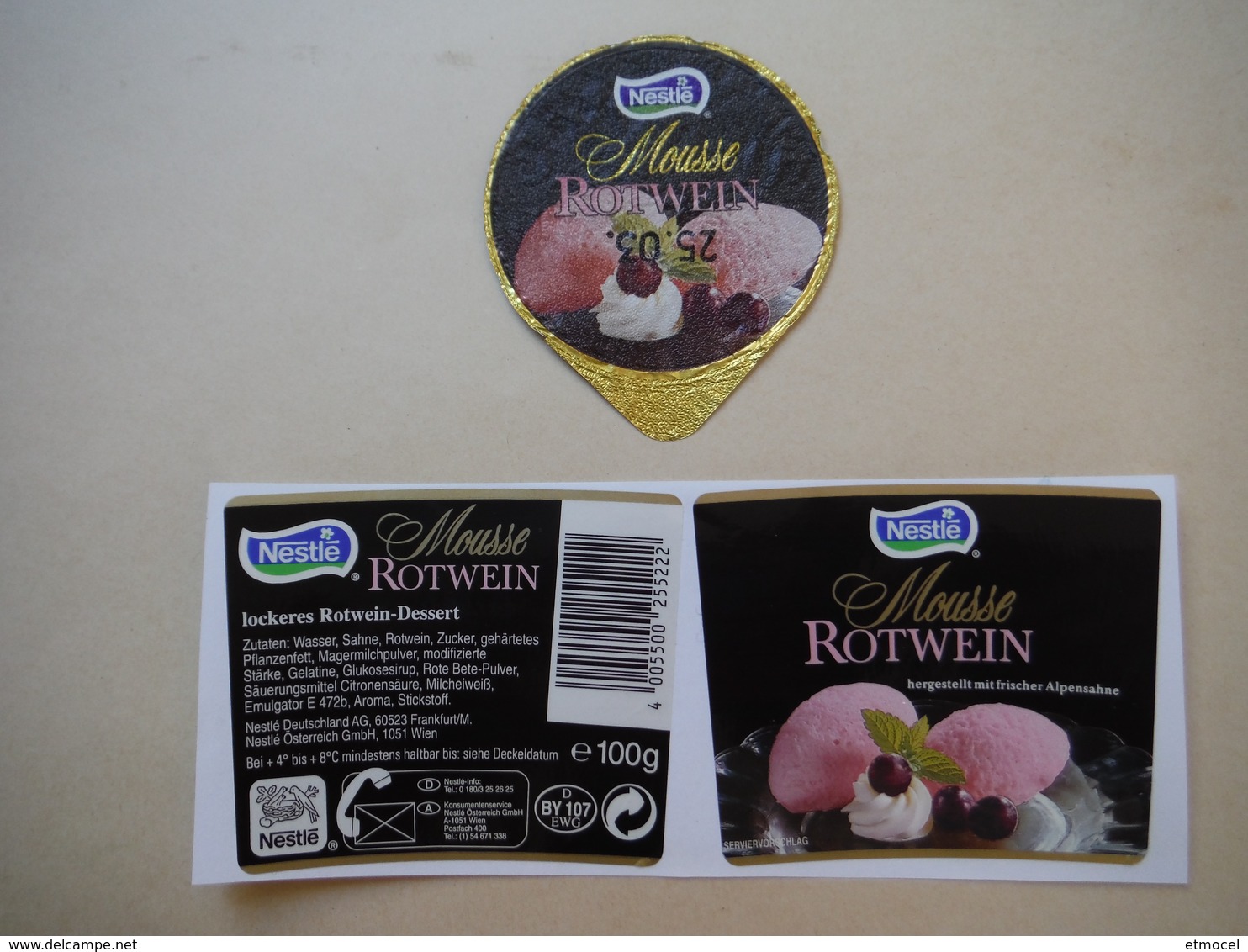 Mousse Rotwein Nestlé - Other & Unclassified