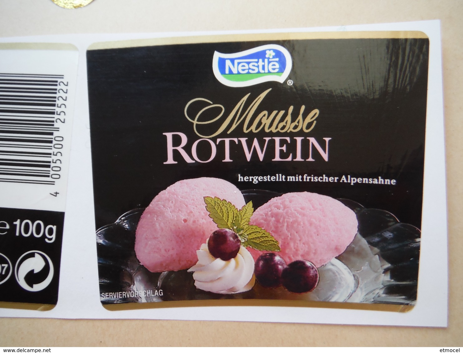 Mousse Rotwein Nestlé - Sonstige & Ohne Zuordnung