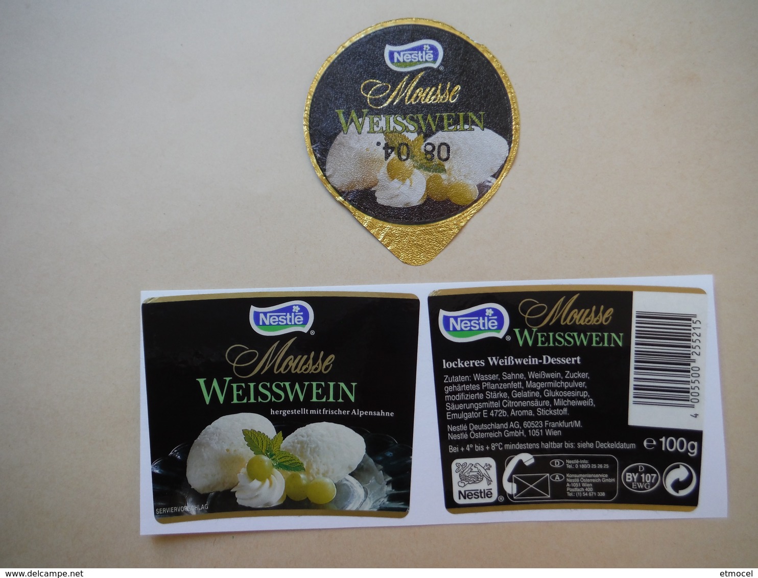 Mousse Weisswein Nestlé - Other & Unclassified