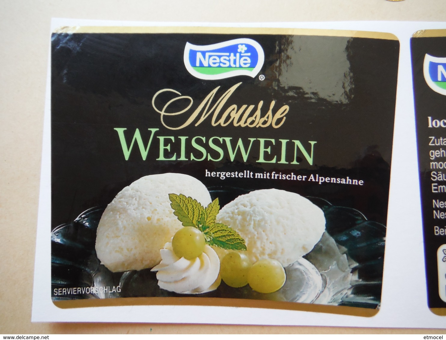 Mousse Weisswein Nestlé - Sonstige & Ohne Zuordnung