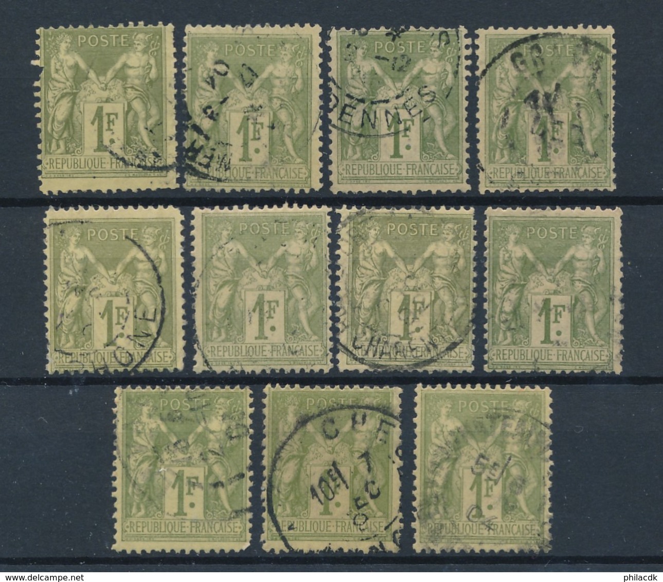 FRANCE - BELLE COLLECTION DE 519 TIMBRES MAJORITE TYPE SAGE OBLITERES POUR ETUDE - VOIR SCANNS RECTO VERSO