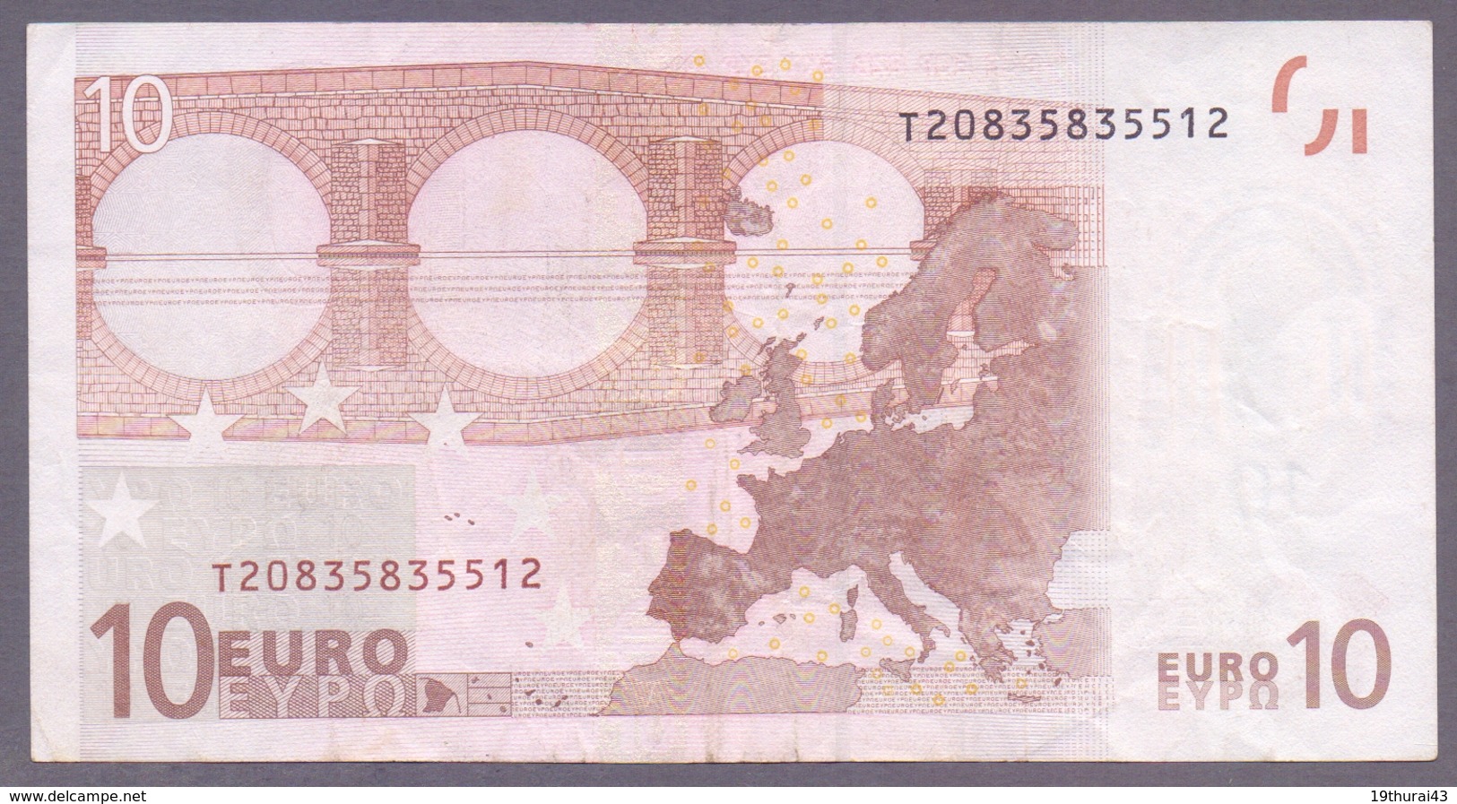 Irland 10 Euro, Duisenberg, K 002 E2, Leicht Gebraucht, Selten - 5 Euro