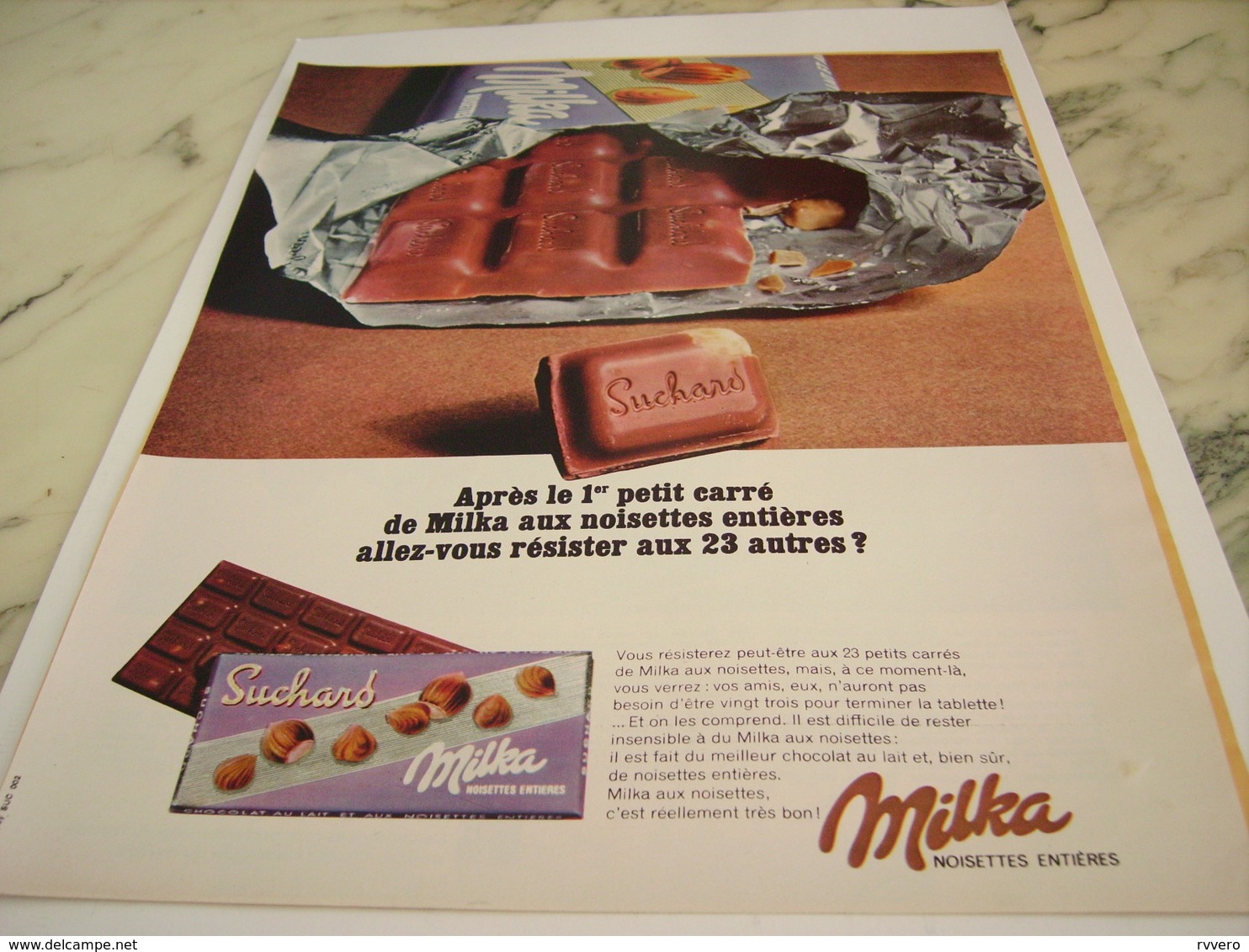 ANCIENNE PUBLICITE CHOCOLAT  SUCHARD DE MILKA 1967 - Affiches