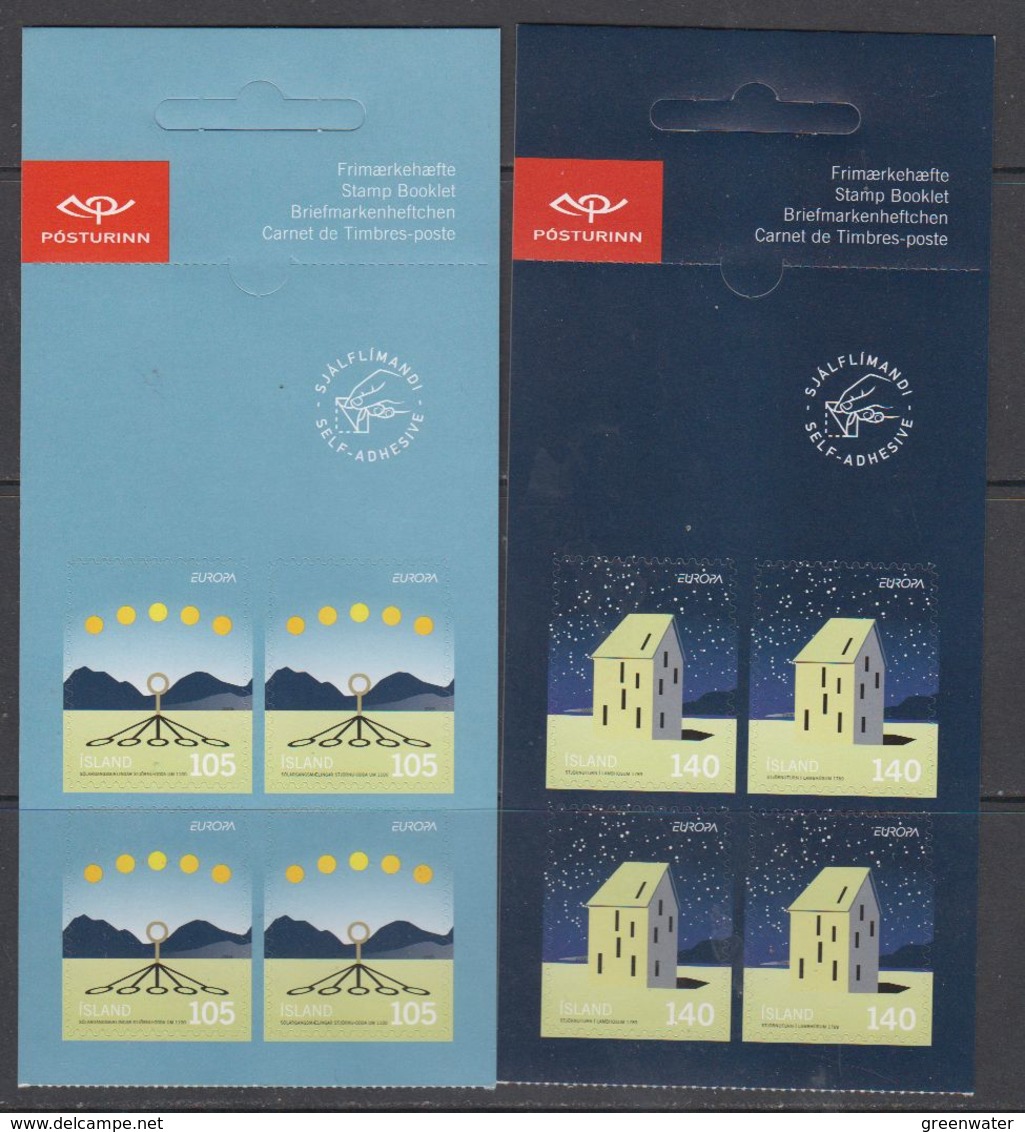 Europa Cept 2009 Iceland 2v Bl Of 4 Self Adhesive Stamps From Booklets ** Mnh (44000) - 2009