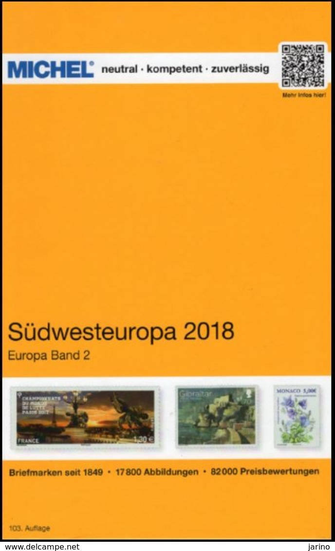 Michel 2018 DVD Sudwest Europa 1548 Pages Andorra France Monaco Gibraltar Portugal Spain + 12 X Rundschau 2018 = 1,07 GB - Allemand