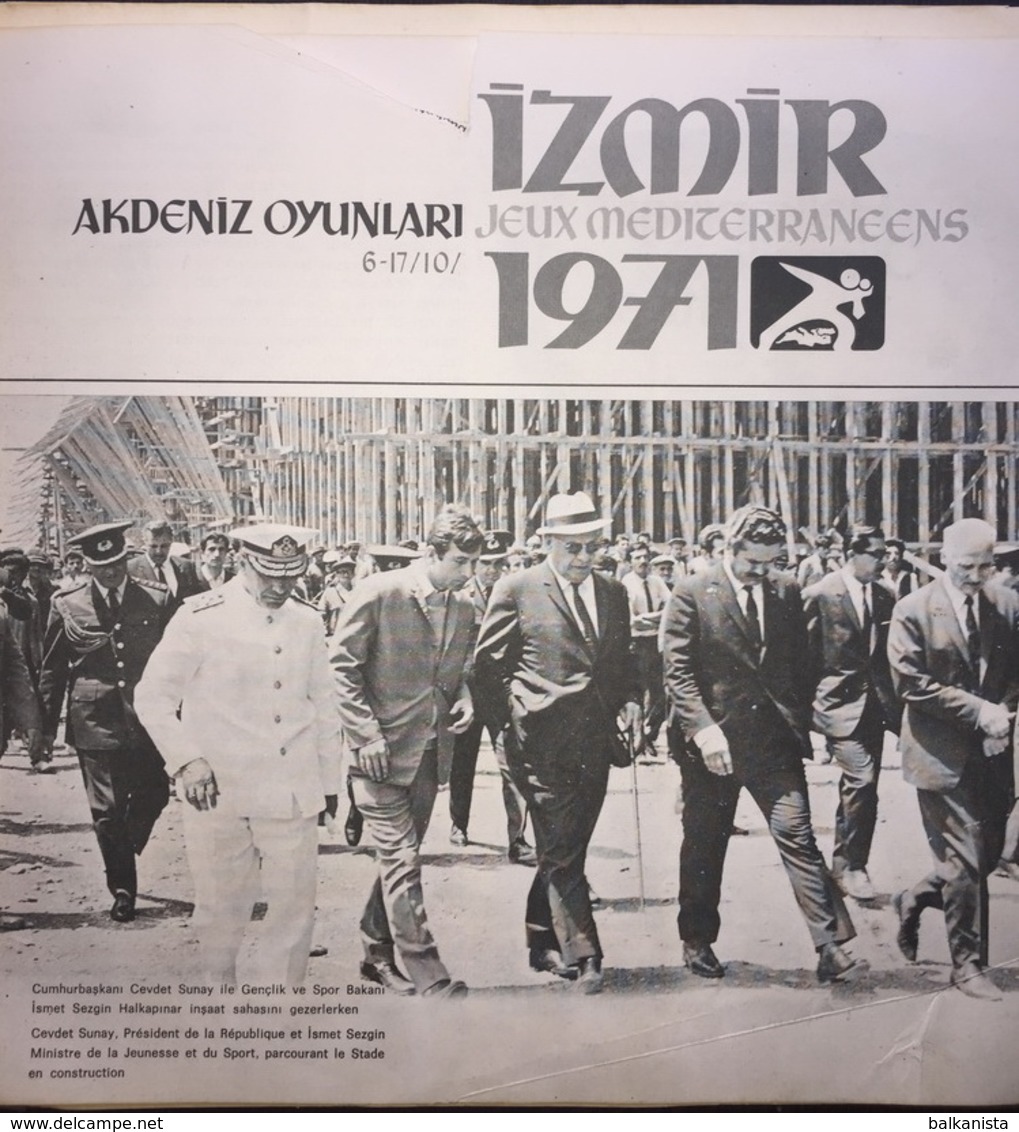 Izmir Akdeniz Oyunları Jeux Mediterraneens 1971 Booklet