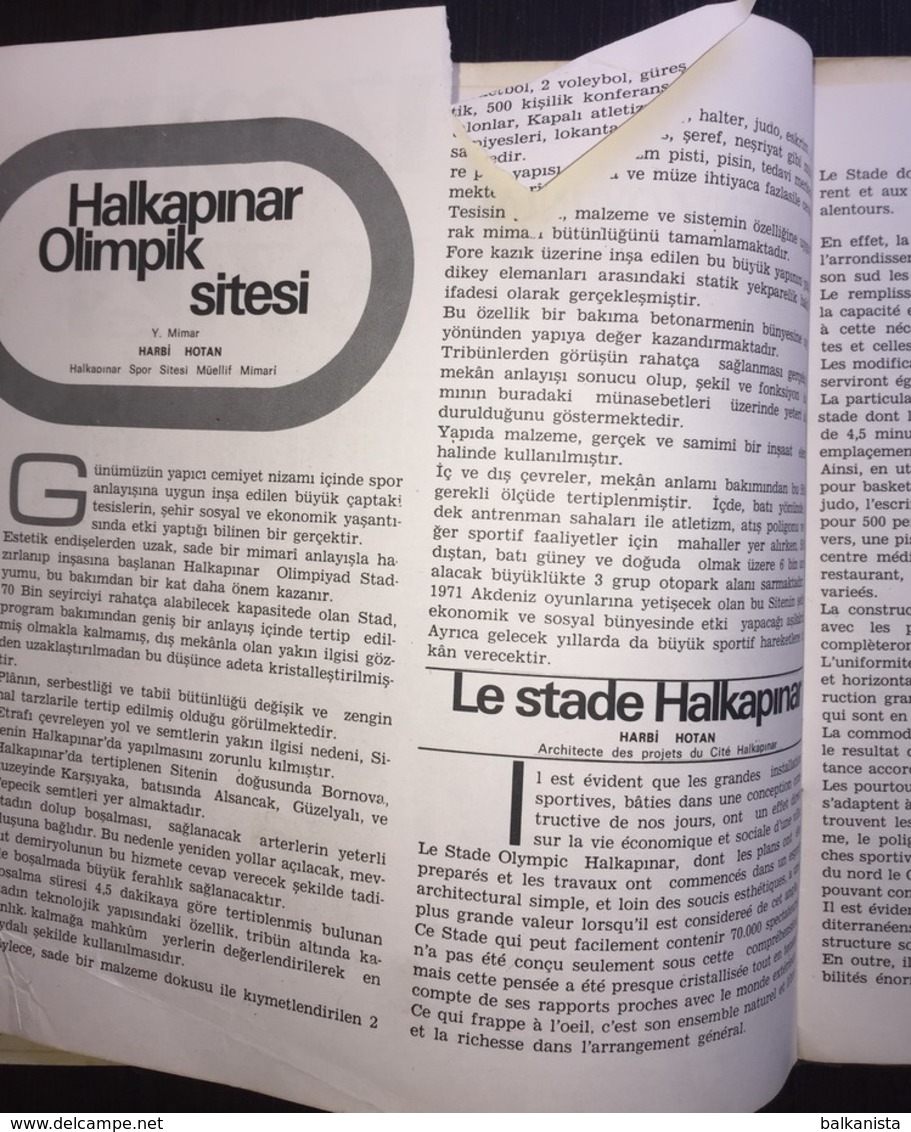 Izmir Akdeniz Oyunları Jeux Mediterraneens 1971 Booklet