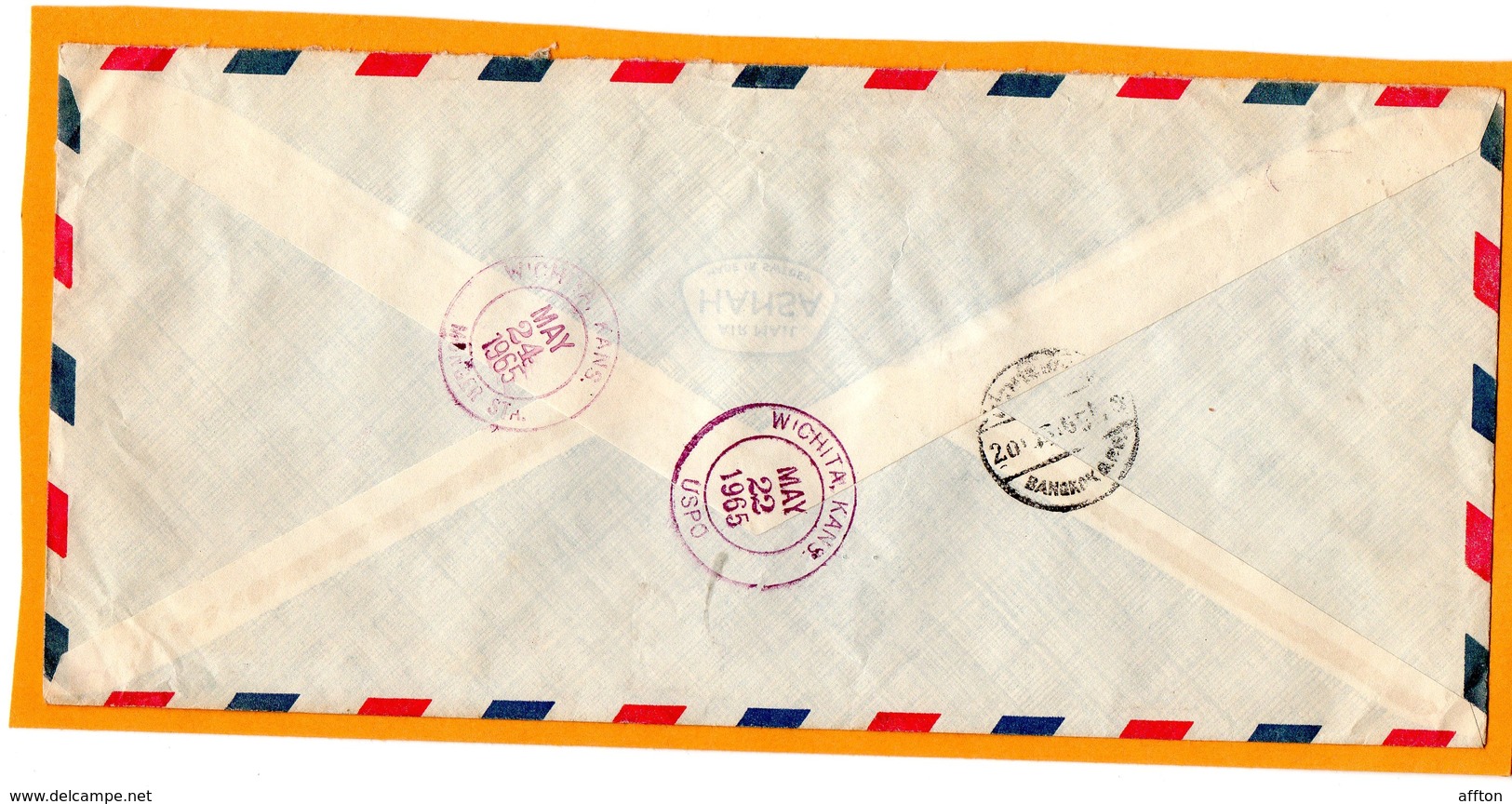 Thailand Old Cover Mailed To USA - Tailandia