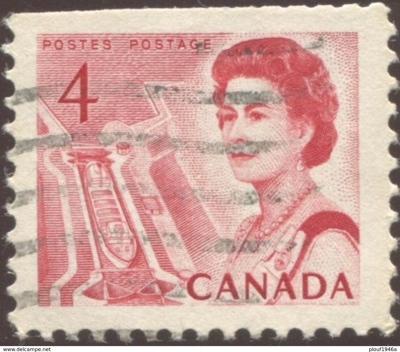 Pays :  84,1 (Canada : Dominion)  Yvert Et Tellier N° :   381-1 (o) Du Carnet / Michel Non Répertorié - Timbres Seuls