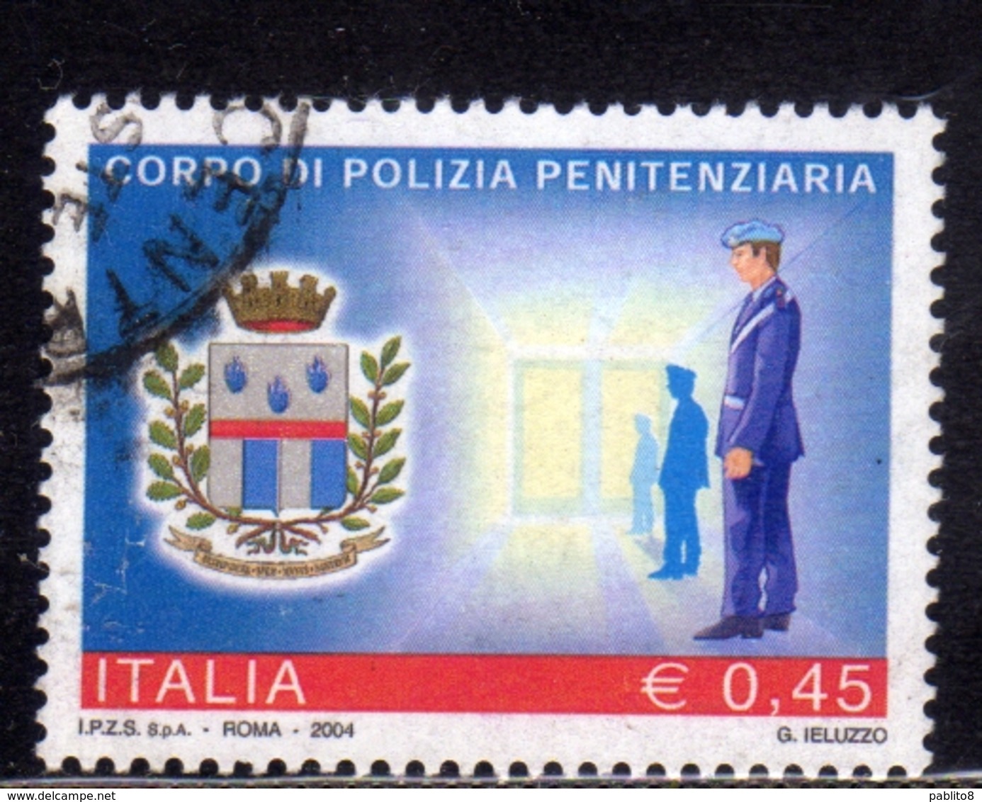 ITALIA REPUBBLICA ITALY REPUBLIC 2004 CORPO DI POLIZIA PENITENZIARIA € 0,45 USATO USED OBLITERE' - 2001-10: Usati
