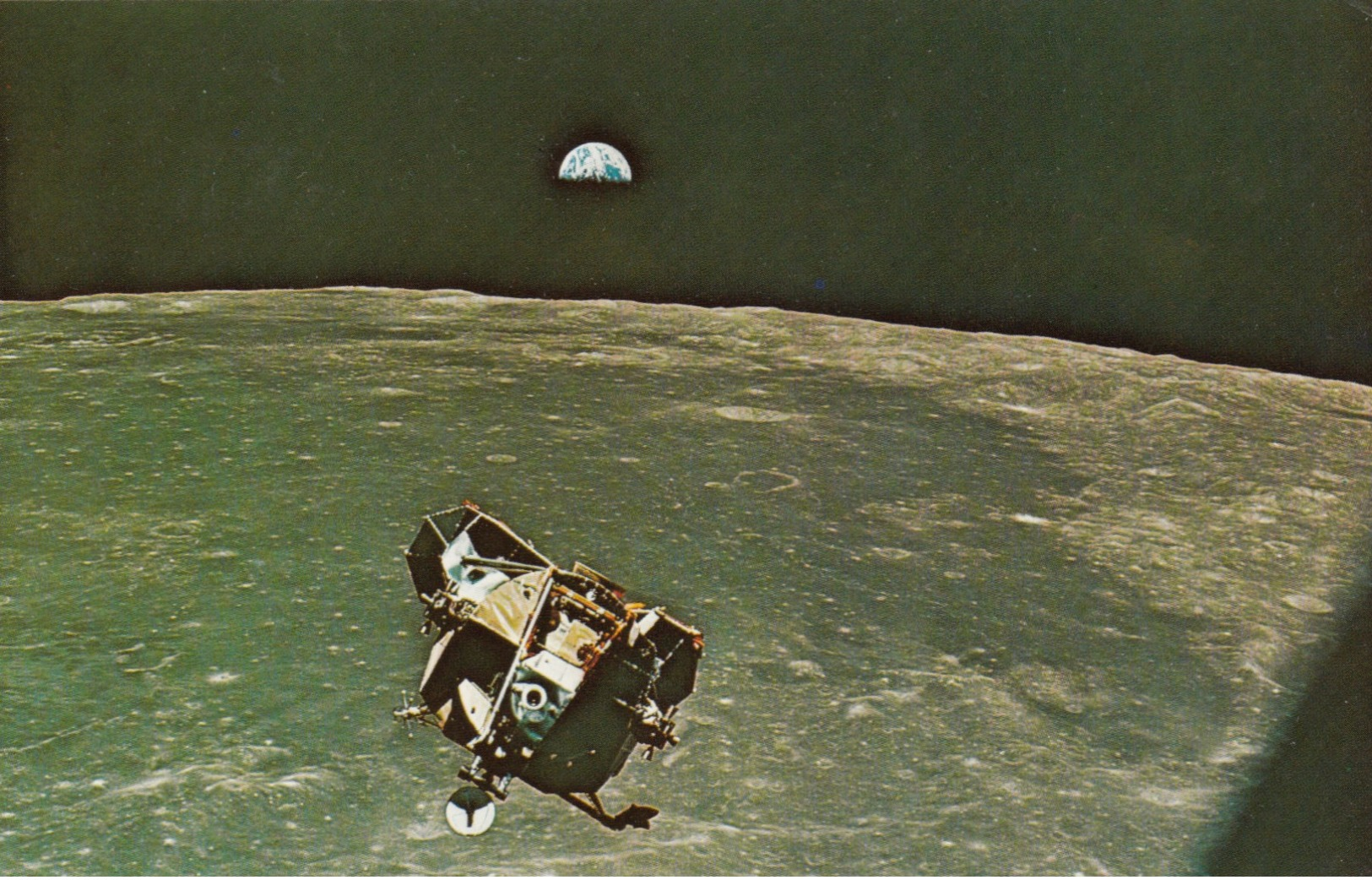 APOLLO 11 Command Module Orbiting Moon , 1960s - Space