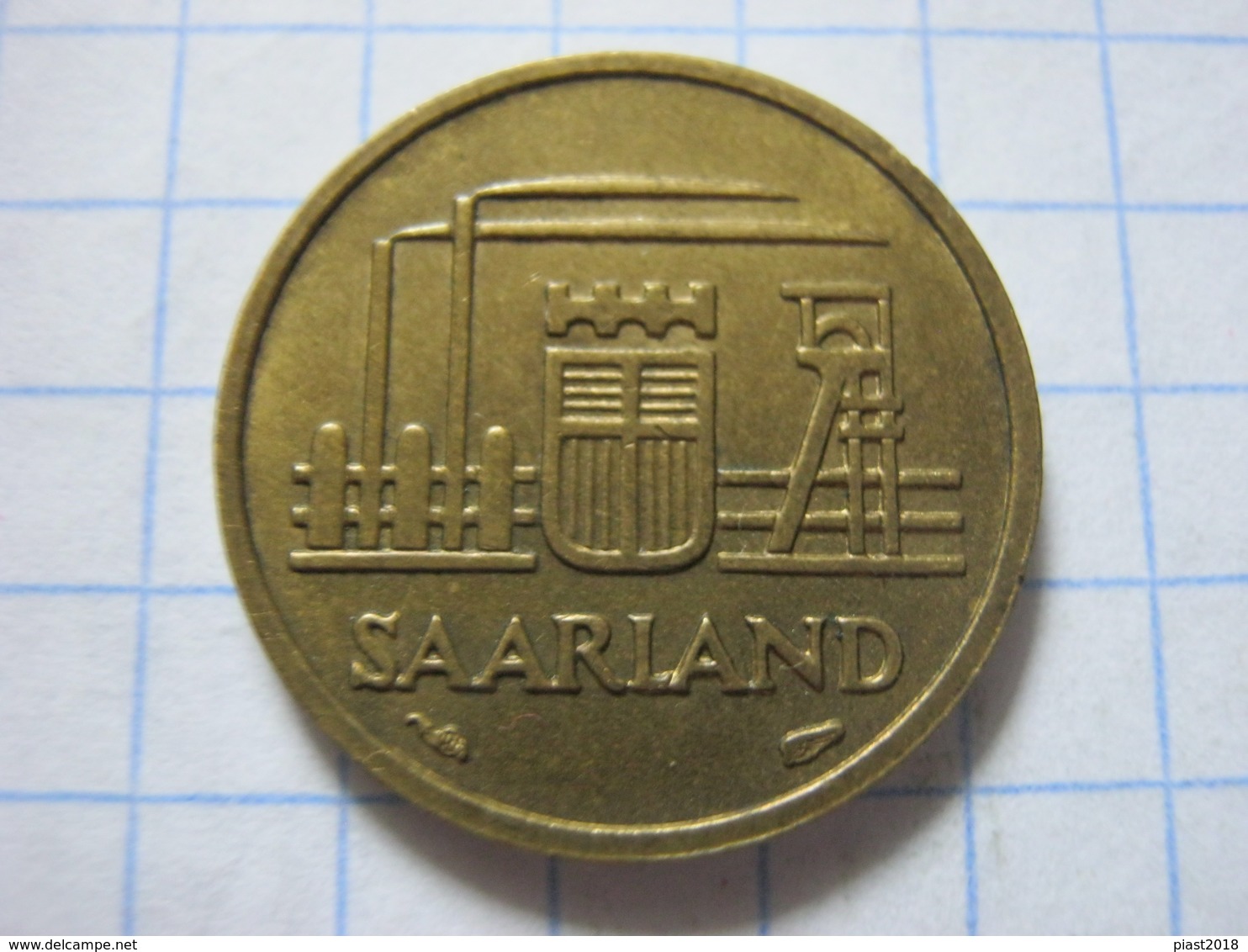 Saarland 10 Franken 1954 - Other & Unclassified