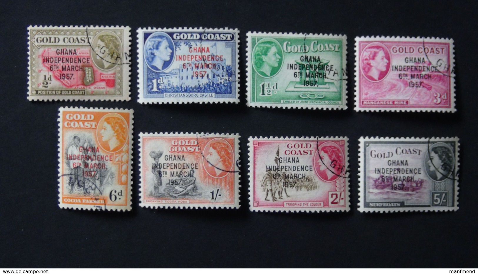 Ghana - 1957 - Mi:GH 5-7,10,12-15 - Yt:GH 1-8 O - Look Scan - Ghana (1957-...)