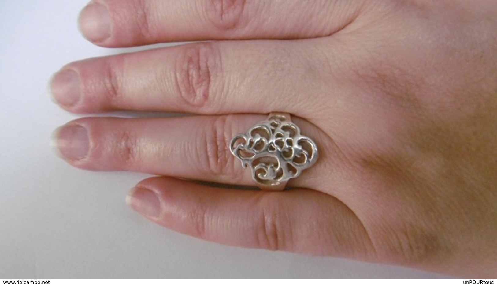 Bague En Argent Massif - Anillos