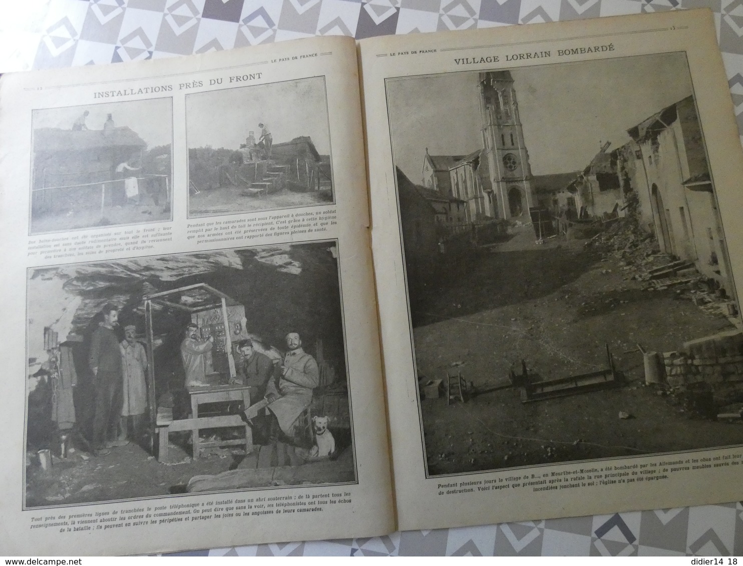 PAYS DE FRANCE N°47. 9/09/15. FOURNEAU DE MINE. ARGONNE.TERRITORIAUX. LORRAINE. VOLONTAIRE AVIATION. PEGOUD... - Français