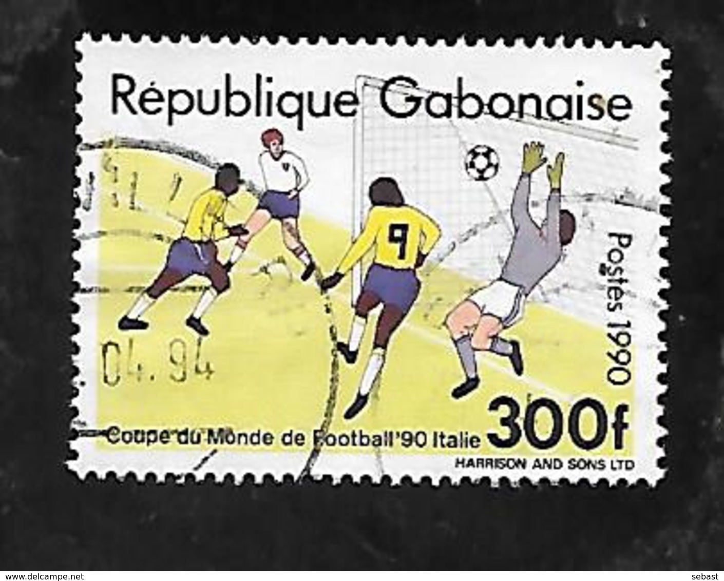 TIMBRE OBLITERE DU GABON DE 1990 N° MICHEL B 1063 - Gabon (1960-...)