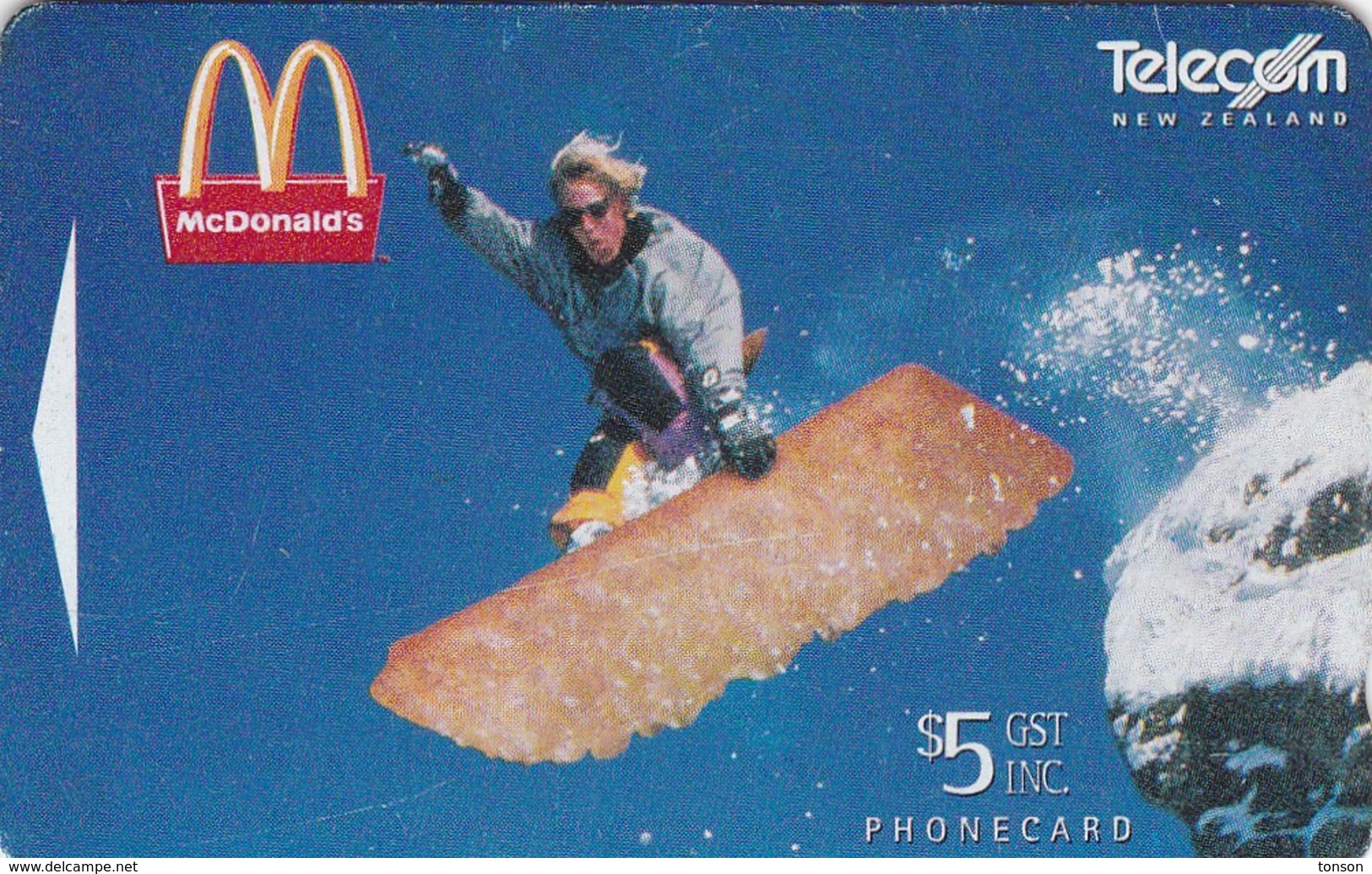 New Zealand, NZ-A-137, Mc Donald's , Snowboarding, Mint?, 2 Scans - Nouvelle-Zélande