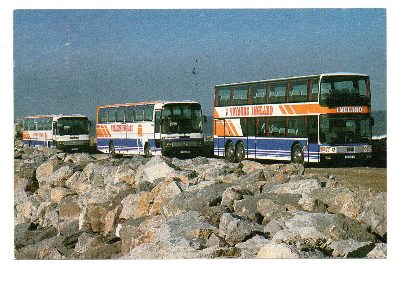 VOYAGES AUTOCARS  INGLARD  62 AIRE Sur La LYS (ARRAS)   FLOTTE Des AUTOCARS (carte Voyagée1986) - Aire Sur La Lys