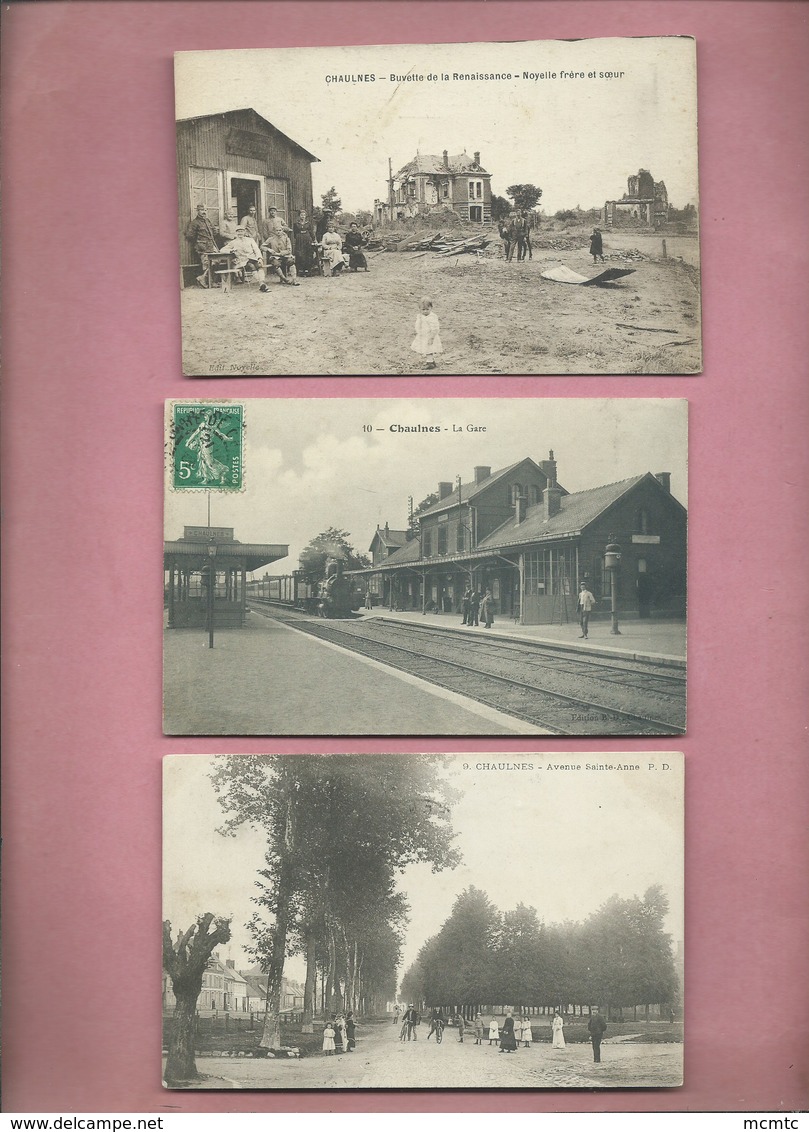 3 Cartes De : Chaulnes - Chaulnes