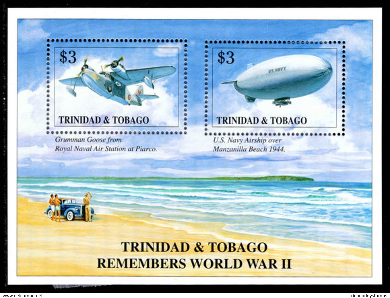 Trinidad & Tobago 1996 End Of WW2 Souvenir Sheet Unmounted Mint. - Trinidad & Tobago (1962-...)