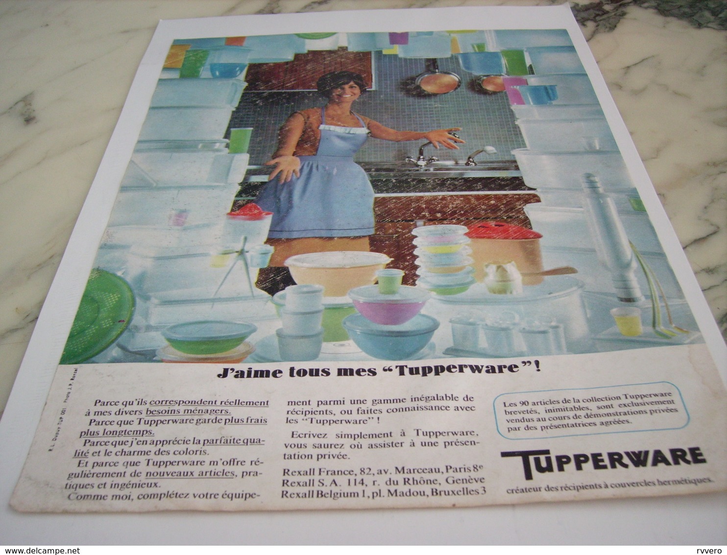 ANCIENNE PUBLICITE J AIME TOUS MES  TUPPERWARE 1967 - Autres & Non Classés