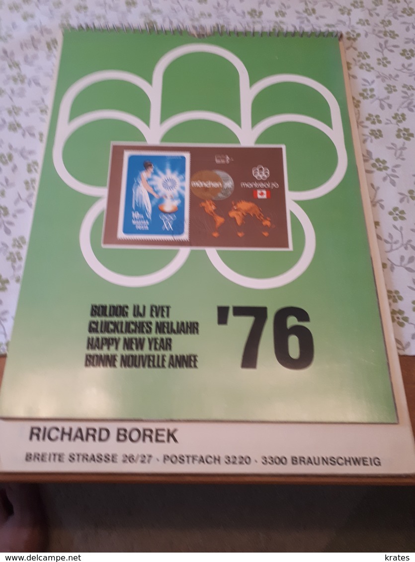 Old Calendar - Richard Borek, Montreal 1976, Excellent, RR - Grossformat : 1971-80