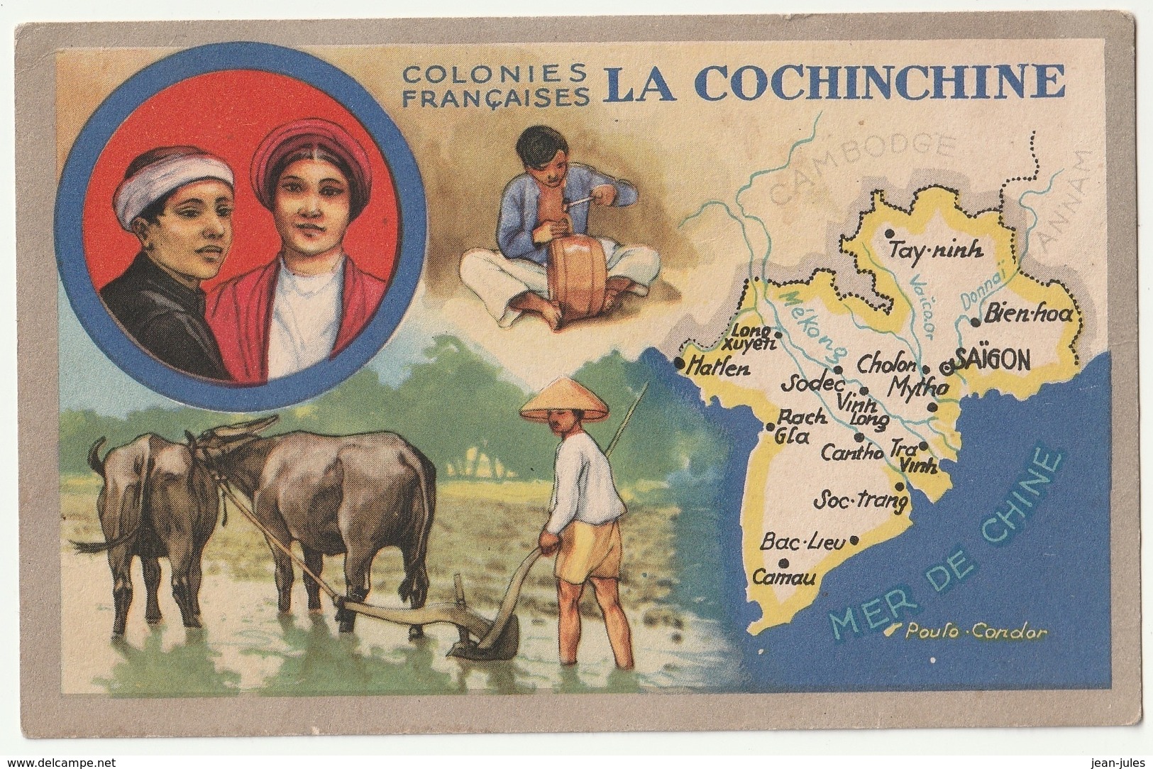 Colonies Françaises La Cochinchine, Saïgon, Produits Chimiques Lion Noir - Werbung