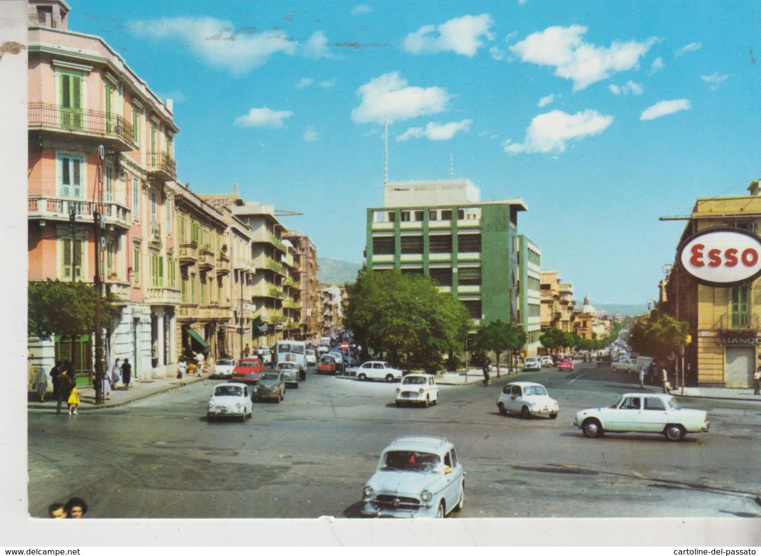 MESSINA  PIAZZA MAUROLICO PALAZZO TELECOMUNICAZIONI  AUTO CAR VOITURES - Messina