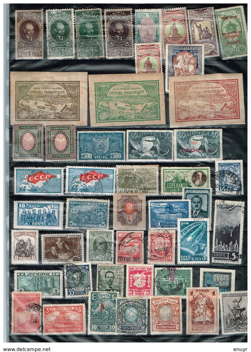 Russie Anciens Timbres à Identifier - Collections (sans Albums)